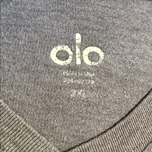 ALO Triumph V-Neck Raglan T-Shirt Gray XXL Unisex - Picture 3 of 6